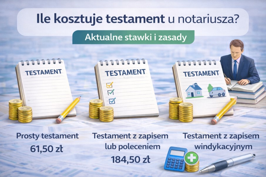 Ile kosztuje testament u notariusza? Aktualne stawki i zasady