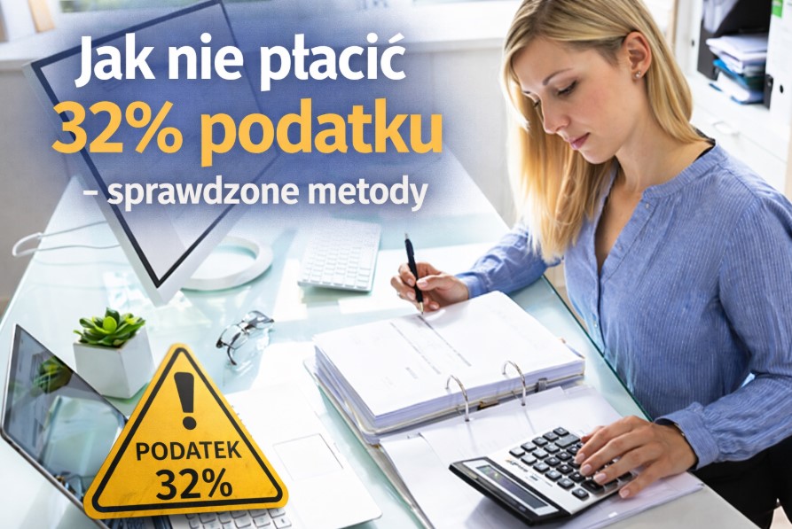 Jak nie płacić 32% podatku – sprawdzone metody