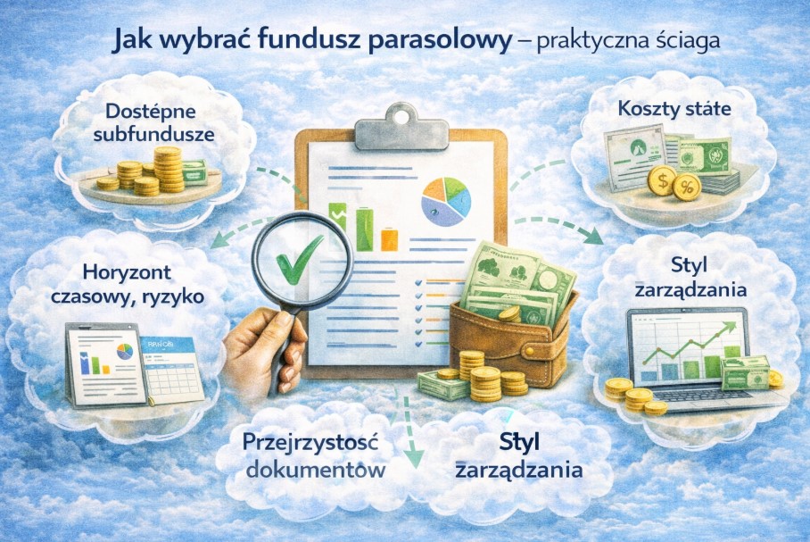 Jak wybrać fundusz parasolowy – praktyczna ściąga