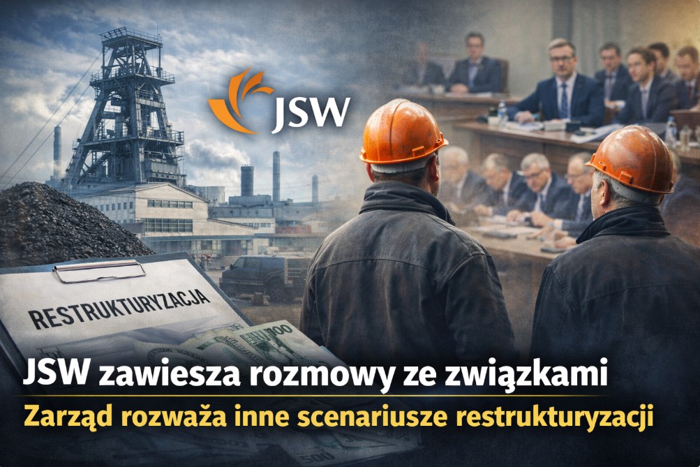 JSW zawiesza rozmowy ze związkami. Zarząd rozważa inne scenariusze restrukturyzacji