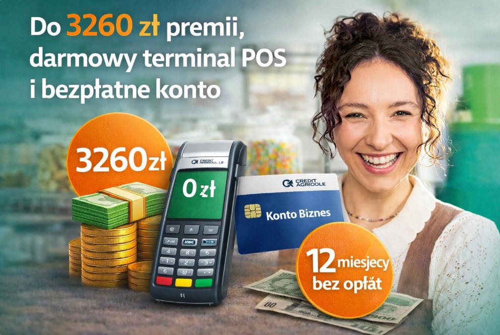 Do 3260 zł premii, darmowy terminal POS i bezpłatne konto