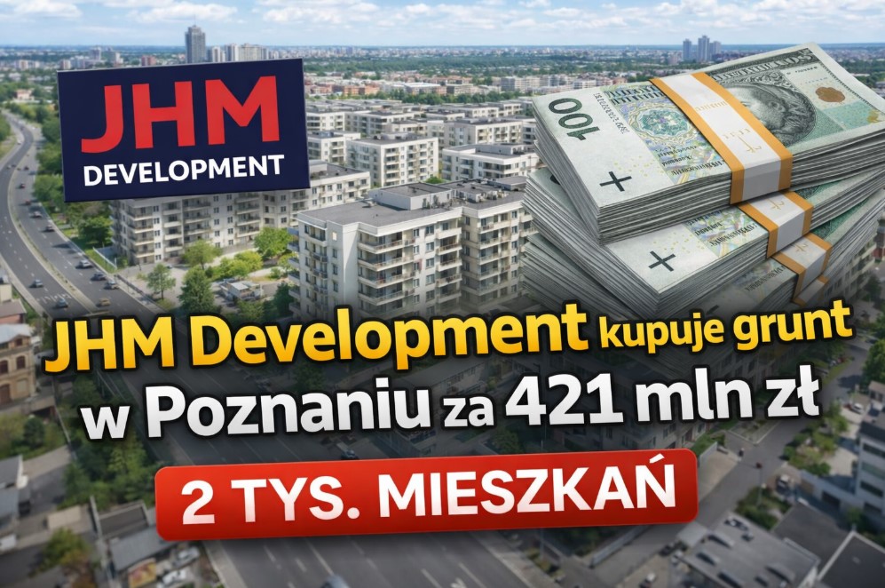 Duża inwestycja mieszkaniowa JHM Development w Poznaniu