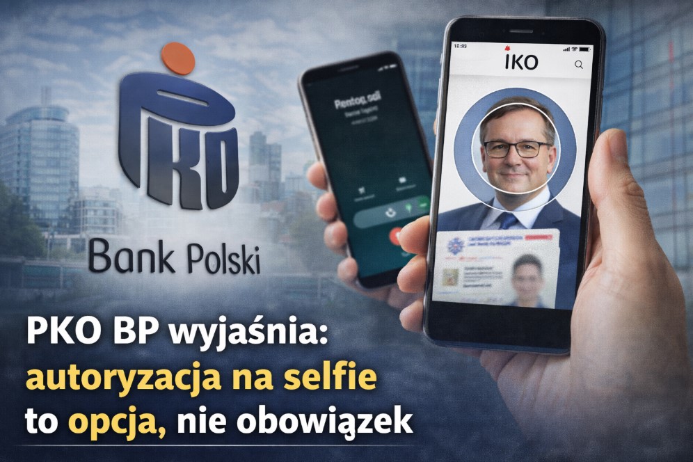 PKO BP rozwiewa wątpliwości. Autoryzacja na selfie jest opcją, nie obowiązkiem