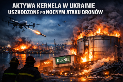 Aktywa Kernela w Ukrainie uszkodzone po nocnym ataku dronów
