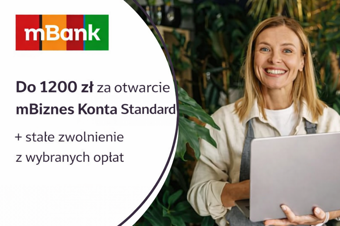 Do 1200 zł za otwarcie mBiznes Konta Standard w mBanku