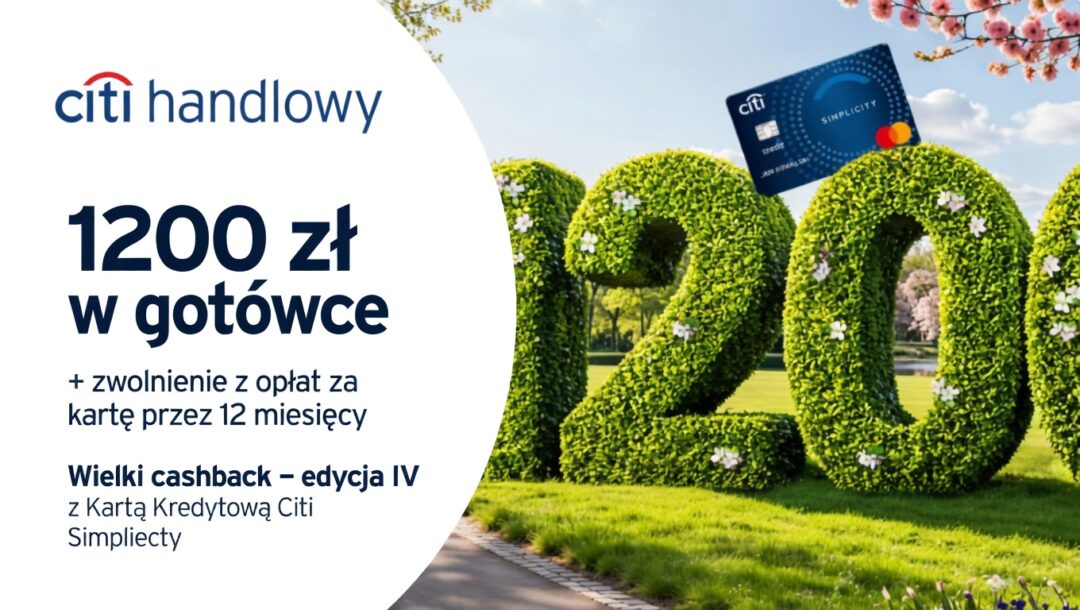 1200 zł premii za kartę Citi Simplicity + brak opłat przez rok