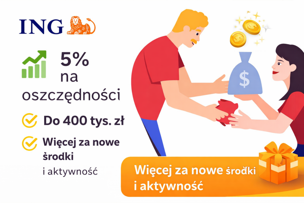5% na koncie oszczędnościowym w ING – jak skorzystać z promocji